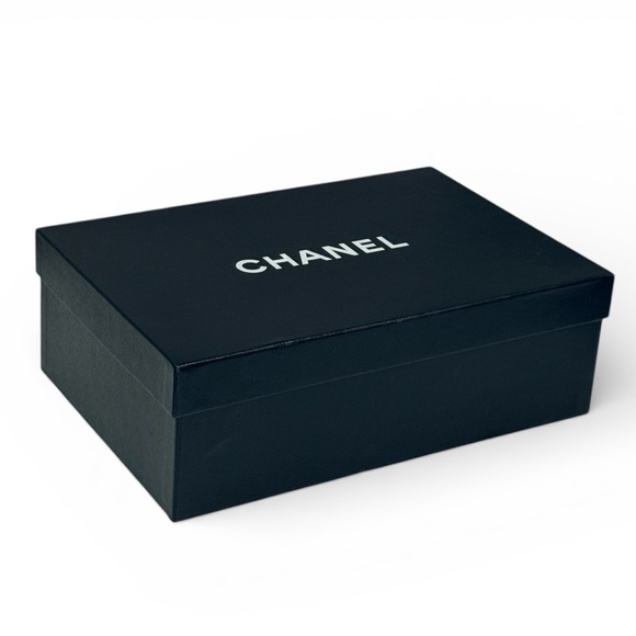 CHANEL Authentic Black Shoe Box Packaging Storage EUC - Picture 1 of 7